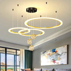 Lustre Pendant Light Lusters Living Room Chandelier Modern Creative Circle Ring Bedroom - vue 5