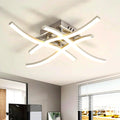 Lustre 24W Ceiling Light, Modern Curved Design Chandelier, 4000K, 2400LM, Neutral White - Lustre France