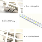 Lustre 24W Ceiling Light, Modern Curved Design Chandelier, 4000K, 2400LM, Neutral White - vue 4