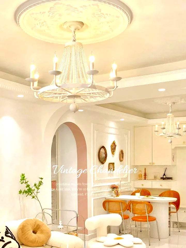 Lustre American Country Candle Chandelier French European Pastoral Style Home Decor Pen - Lustre France