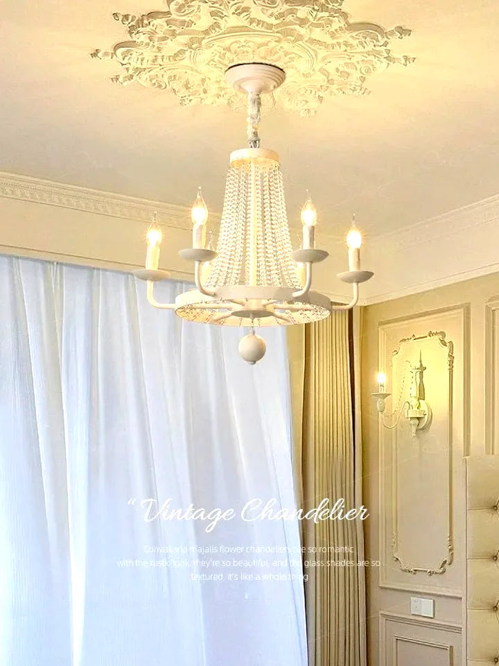 Lustre American Country Candle Chandelier French European Pastoral Style Home Decor Pen - vue 2