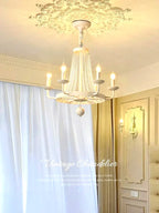 Lustre American Country Candle Chandelier French European Pastoral Style Home Decor Pen - vue 2