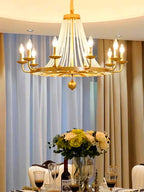 Lustre American Country Candle Chandelier French European Pastoral Style Home Decor Pen - vue 4