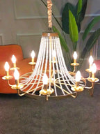 Lustre American Country Candle Chandelier French European Pastoral Style Home Decor Pen - vue 5