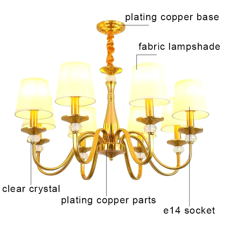 Lustre American Country Chandelier Ceiling Living Room Kitchen Bedroom Retro Pendant Li - vue 5