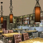 Lustre American retro industrial Chandelier forged iron birdcage Chandelier restaurant  - vue 4