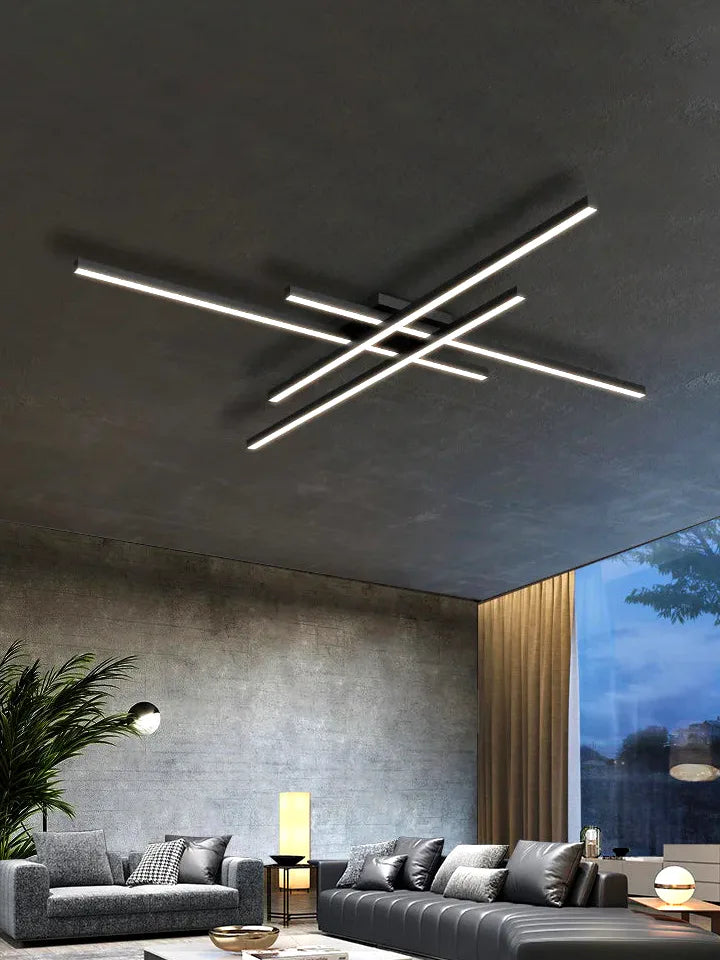 Lustre Black chandelier master bedroom lamps living room lamp led ceiling lamp Energy s - Lustre France