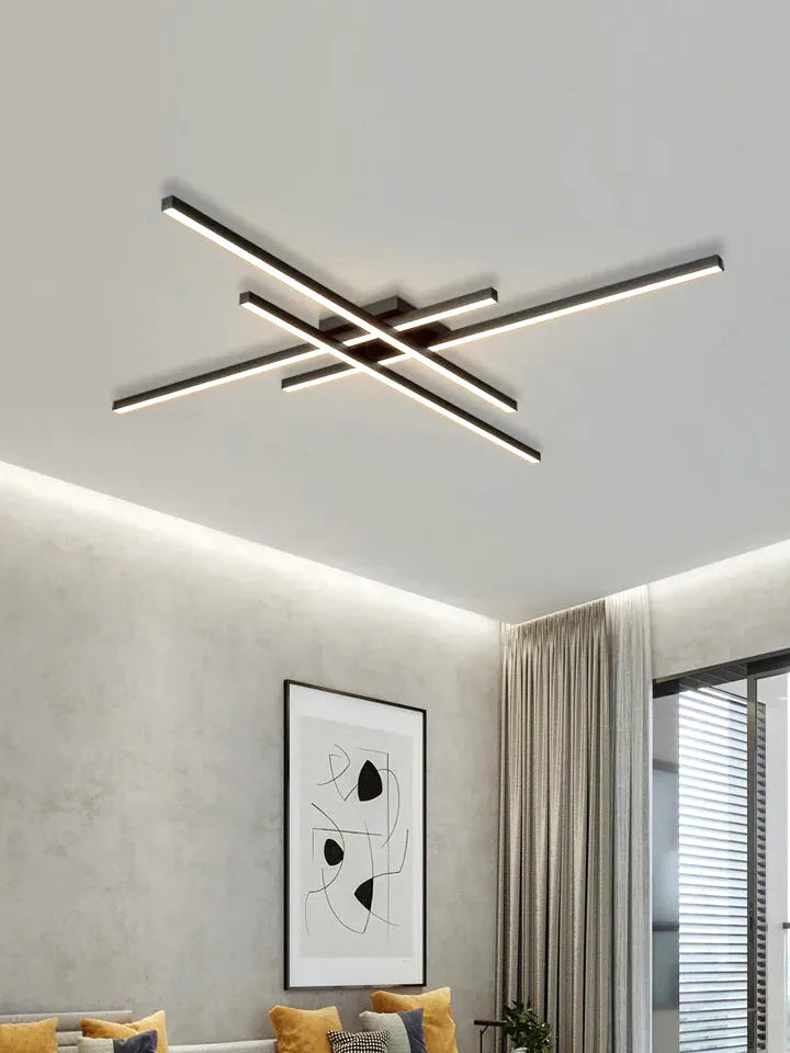Lustre Black chandelier master bedroom lamps living room lamp led ceiling lamp Energy s - vue 2