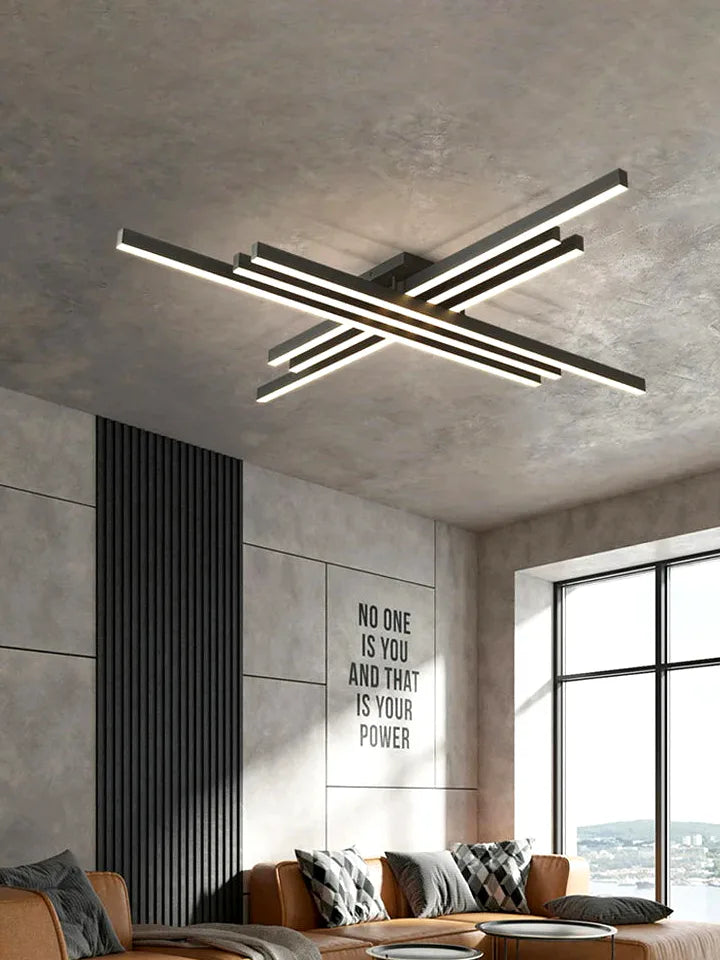 Lustre Black chandelier master bedroom lamps living room lamp led ceiling lamp Energy s - vue 3