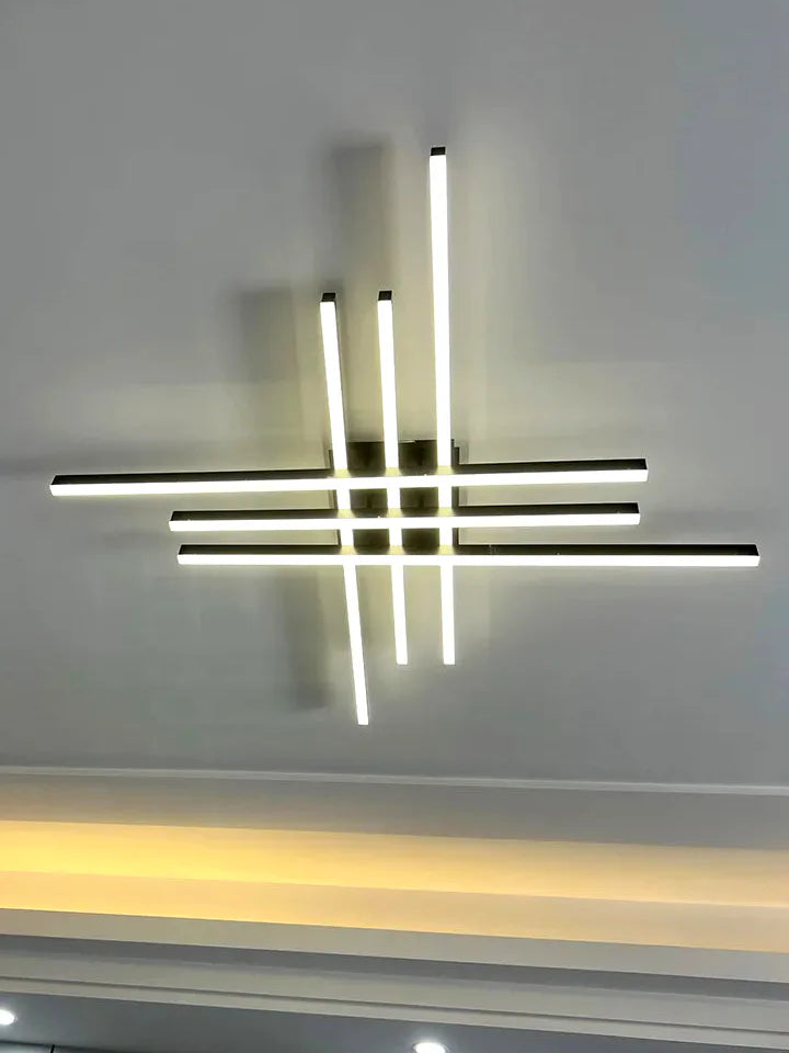 Lustre Black chandelier master bedroom lamps living room lamp led ceiling lamp Energy s - vue 4