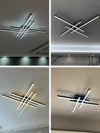 Lustre Black chandelier master bedroom lamps living room lamp led ceiling lamp Energy s - vue 5