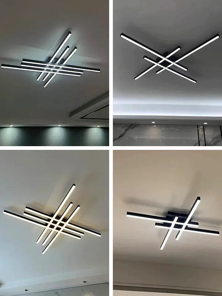 Lustre Black chandelier master bedroom lamps living room lamp led ceiling lamp Energy s - vue 5