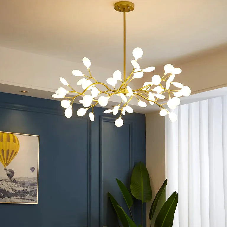 Lustre Branch Shape Firefly Ceiling Chandelier for House Baby Kid Living Room Bedroom D - Lustre France