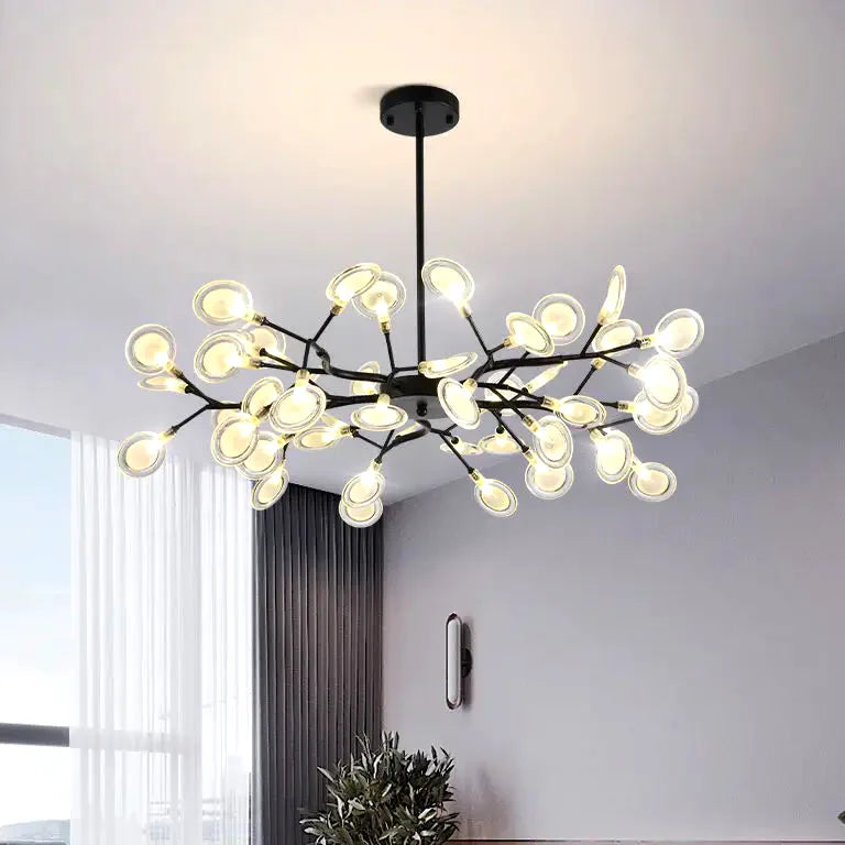 Lustre Branch Shape Firefly Ceiling Chandelier for House Baby Kid Living Room Bedroom D - vue 2