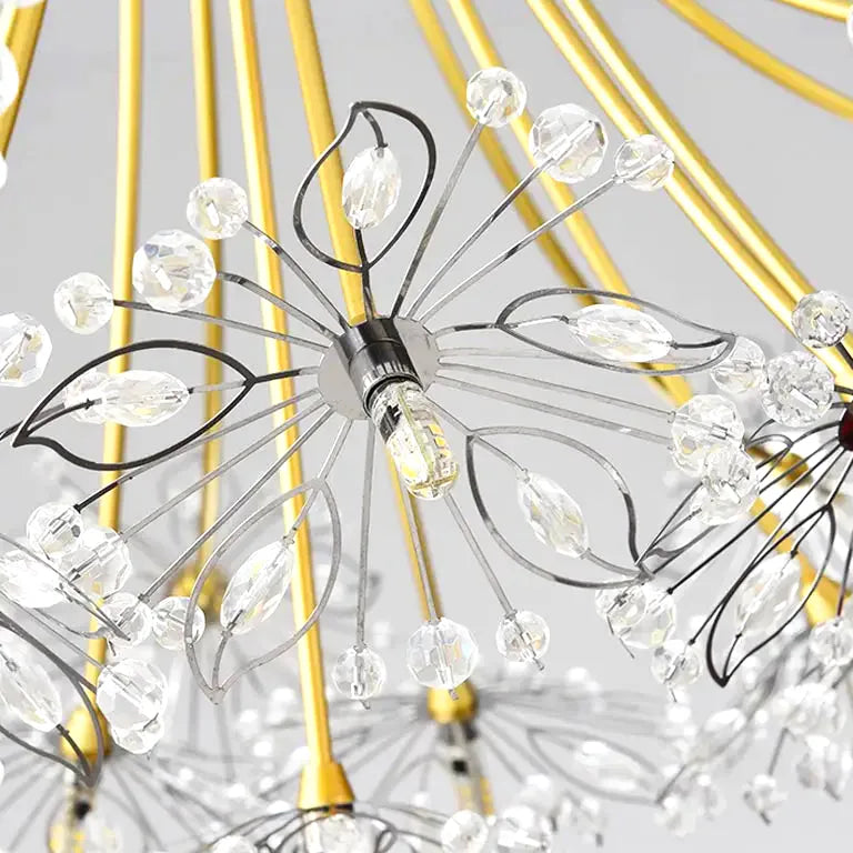 Lustre Ceiling Led Chandelier Modern Crystal Lamp Lustre Living Room Hanging Light Fixt - vue 5