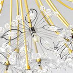 Lustre Ceiling Led Chandelier Modern Crystal Lamp Lustre Living Room Hanging Light Fixt - vue 5