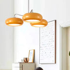 Lustre Creative Minimalist Style Chandelier Bauhaus Orange Glass Ceiling Chandelier Bed - vue 5