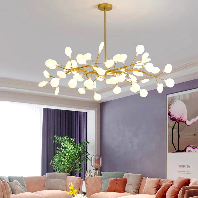 Lustre Creativity Firefly Chandelier Black Gold for Living Room Bedroom Hall Home Decor - vue 2