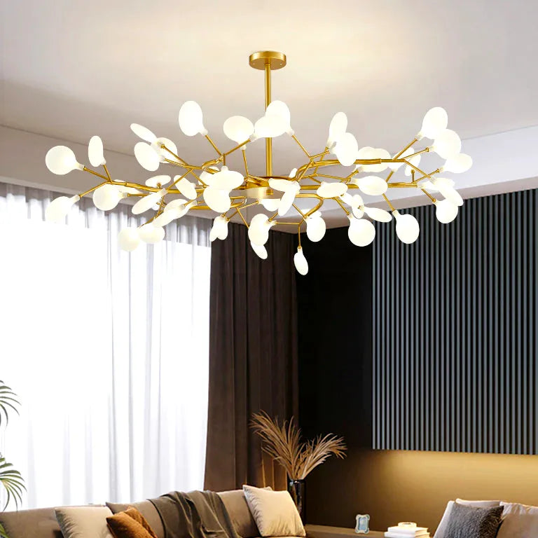 Lustre Creativity Firefly Chandelier Black Gold for Living Room Bedroom Hall Home Decor - vue 3