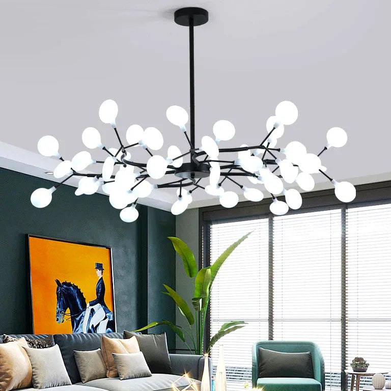 Lustre Creativity Firefly Chandelier Black Gold for Living Room Bedroom Hall Home Decor - vue 5