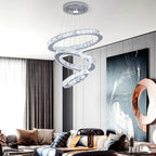 Lustre Crystal Luxury Pendant Lights for Living Room Remote Control Chandelier Lamp Bed - vue 3