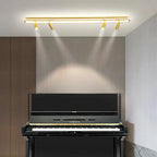 Lustre Dimming Long Modern Chandelier Lights Living Dining Room Bedroom Flats Corridor  - vue 2