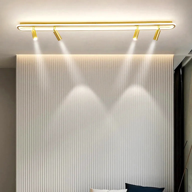 Lustre Dimming Long Modern Chandelier Lights Living Dining Room Bedroom Flats Corridor  - vue 3