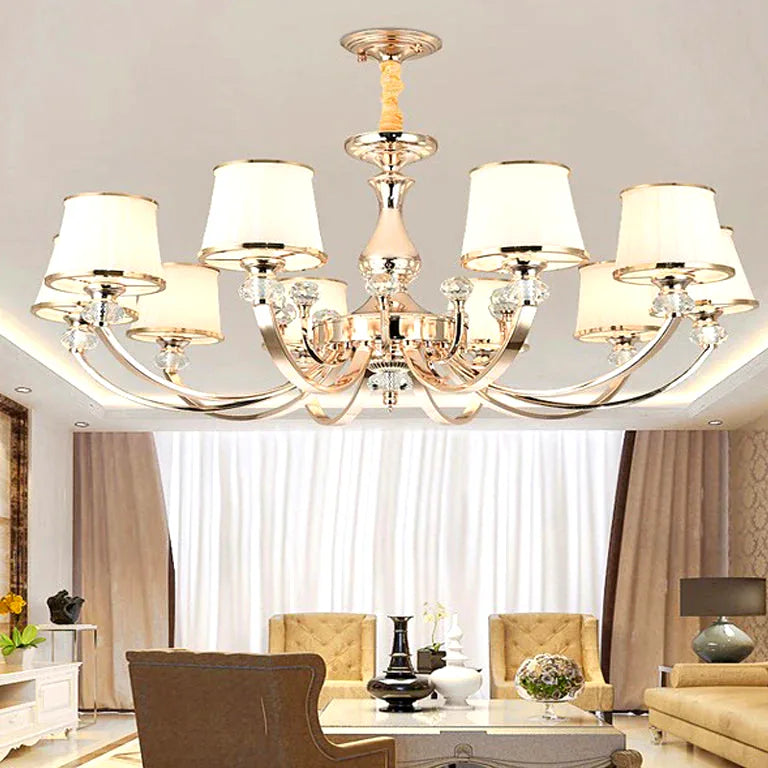 Lustre European Style Living Room Chandelier Atmosphere Luxury Crystal Chandelier Home  - vue 4
