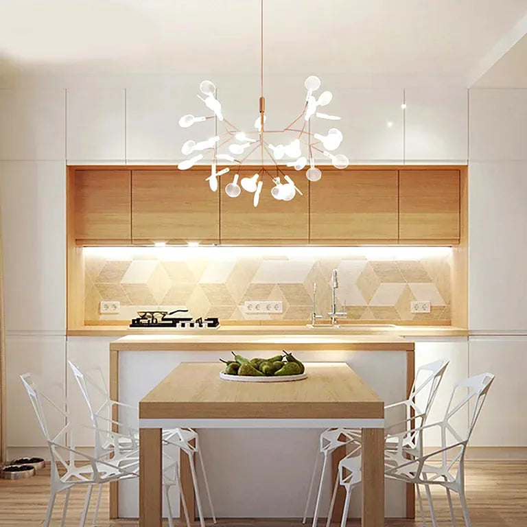 Lustre Firefly Branch Chandelier Nordic Pandent Light Suspension Hanging Lamp for Kitch - vue 2