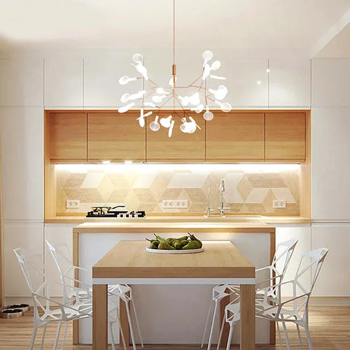 Lustre Firefly Branch Chandelier Nordic Pandent Light Suspension Hanging Lamp for Kitch - vue 2
