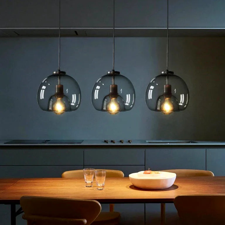 Lustre Glass chandelier bar living room dining table kitchen bar counter bedroom modern - Lustre France