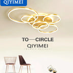 Lustre Gold White Modern Chandelier Lighting Living Study Room Lights Indoor Lamps Parl - Lustre France