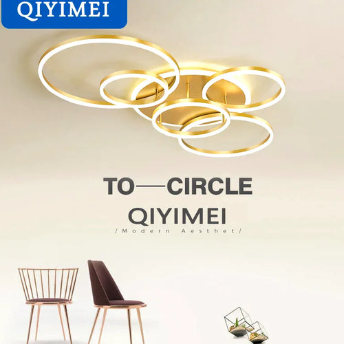 Lustre Gold White Modern Chandelier Lighting Living Study Room Lights Indoor Lamps Parl - Lustre France