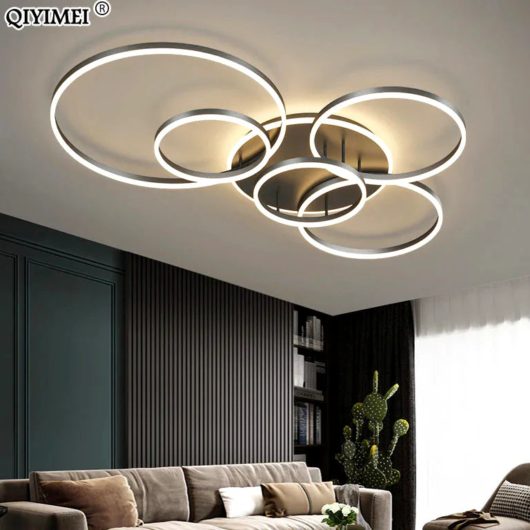 Lustre Gold White Modern Chandelier Lighting Living Study Room Lights Indoor Lamps Parl - vue 4