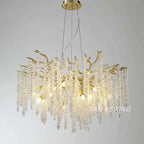 Lustre High End Luxury Nano Electroplating Crystal Tassel Pendant Chandelier for Living - vue 4