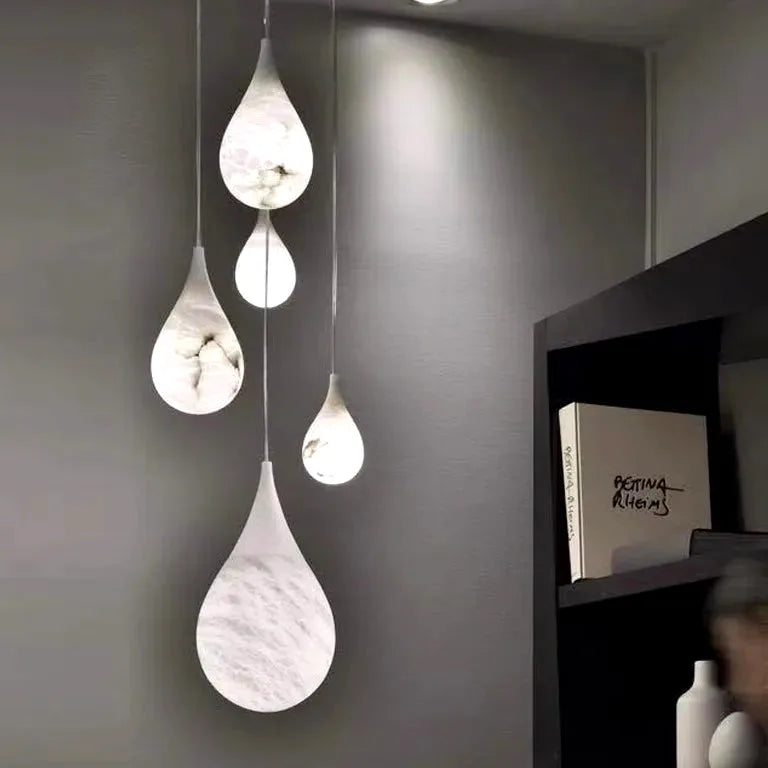 Lustre Home Deco Marble Collection Hanging Lamps Ceiling Chandelier Lighting Lustre Sus - vue 3