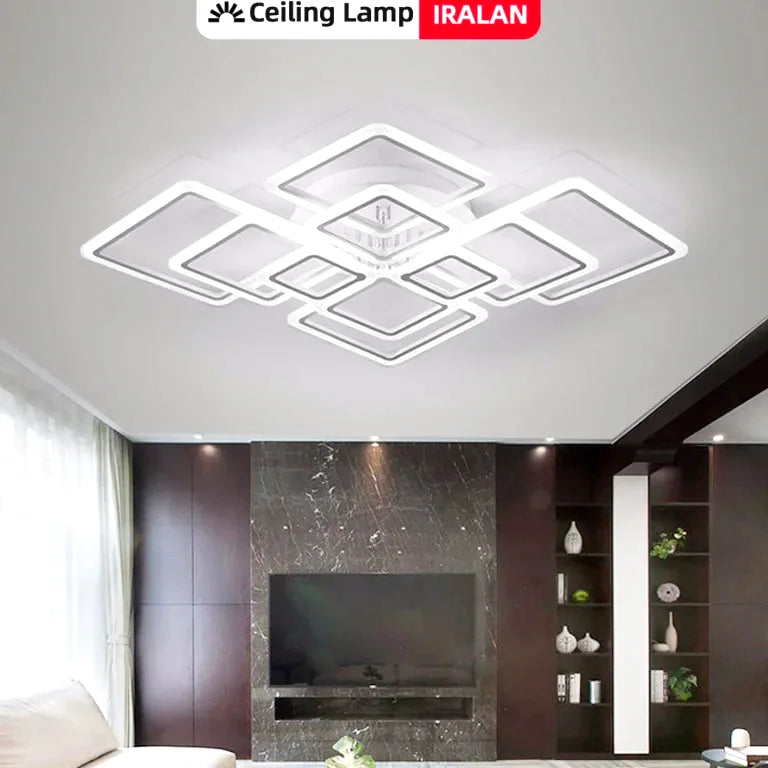 Lustre IRALAN Modern Ceiling Light Infinitely Dimmable Chandeliers with Remote Control  - Lustre France