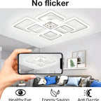 Lustre IRALAN Modern Ceiling Light Infinitely Dimmable Chandeliers with Remote Control  - vue 4