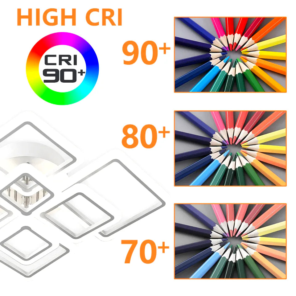 Lustre IRALAN Modern Ceiling Light Infinitely Dimmable Chandeliers with Remote Control  - vue 5