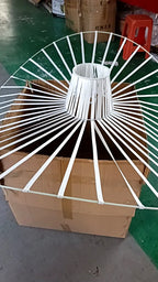 Lustre Italian Cross-border Nordic Straw Hat Lamp Fabric Restaurant Art Living Bedroom  - vue 4