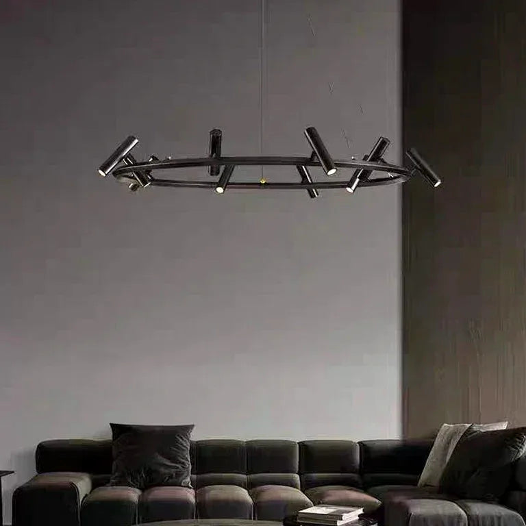Lustre Italy Design Living Dining Room Suspension Ceiling Chandelier Kitchen Round Ring - vue 2