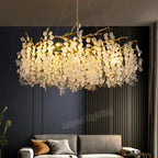 Lustre Large Crystals Chandeliers Luxury Crystal Ceiling chandelier for Living Room Ind - Lustre France