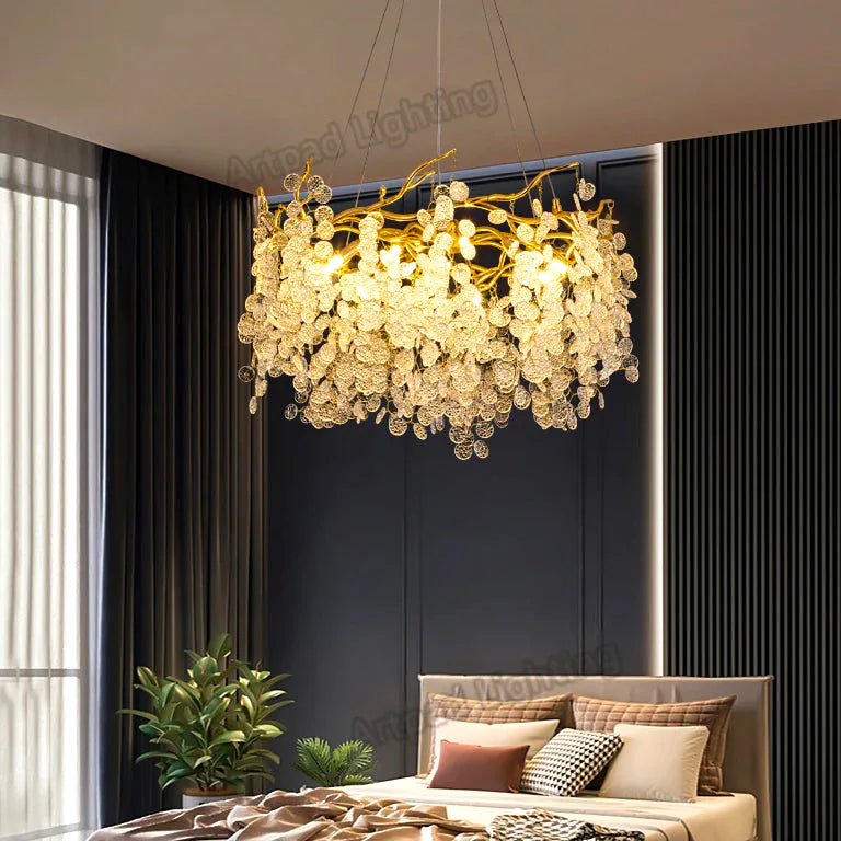Lustre Large Crystals Chandeliers Luxury Crystal Ceiling chandelier for Living Room Ind - vue 3