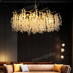 Lustre Large Crystals Chandeliers Luxury Crystal Ceiling chandelier for Living Room Ind - vue 4
