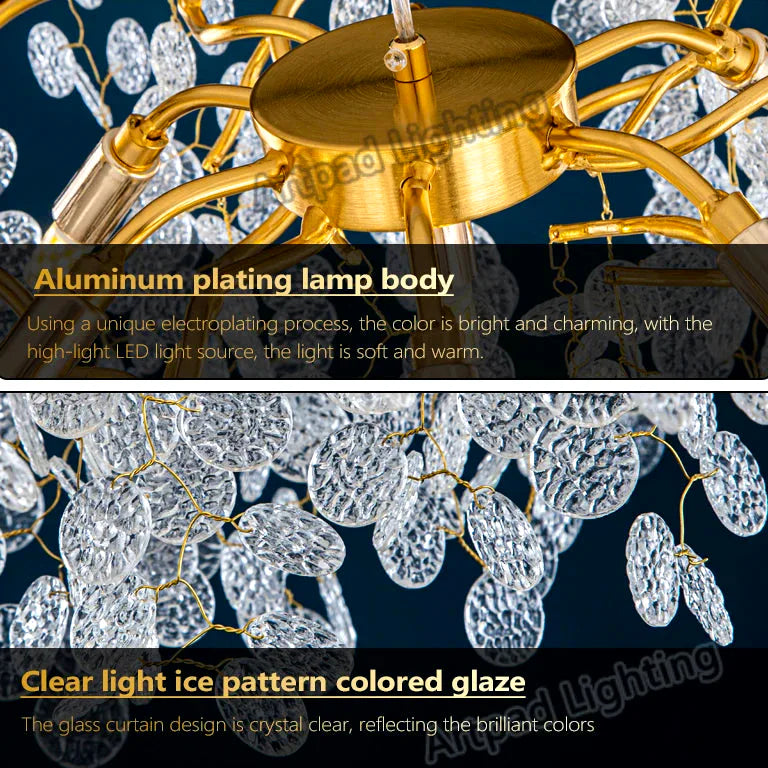 Lustre Large Crystals Chandeliers Luxury Crystal Ceiling chandelier for Living Room Ind - vue 5