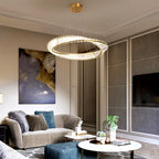 Lustre Led Luxury Ring Pendant Lights Living Dining Room Chandelier Modern Home Decor C - vue 3