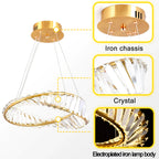 Lustre Led Luxury Ring Pendant Lights Living Dining Room Chandelier Modern Home Decor C - vue 4