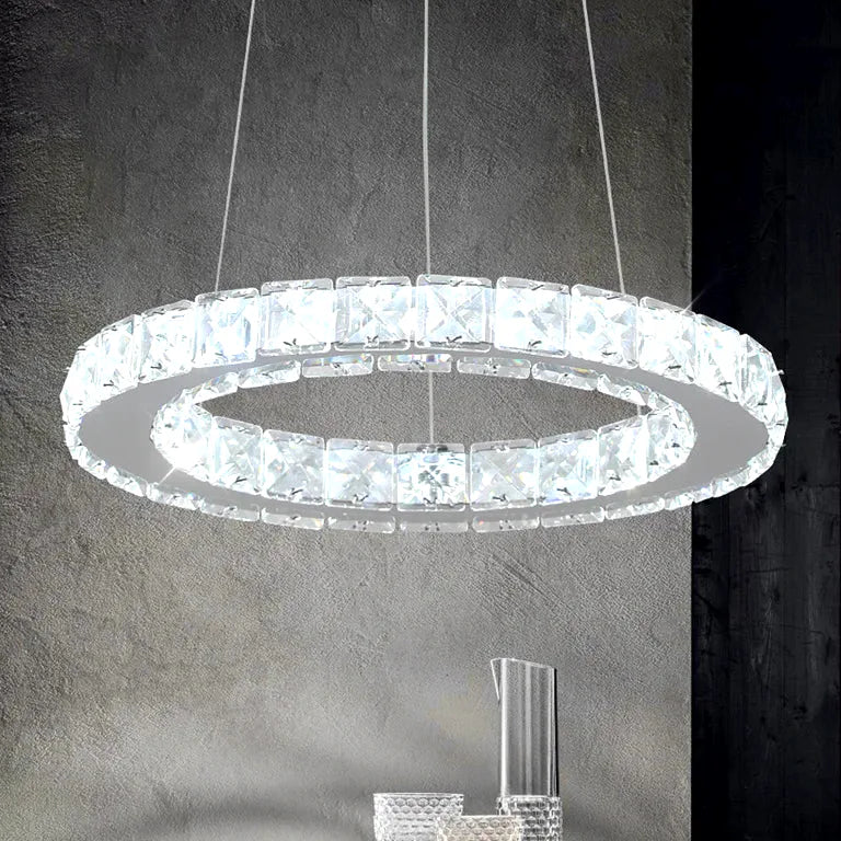 Lustre Led Luxury Ring Pendant Lights Living Dining Room Chandelier Modern Home Decor C - vue 5