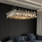 Lustre Luxury Chrome Crystal Chandeliers Home Villa Living Dining Room Lighting Decorat - vue 4
