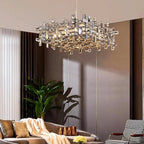 Lustre Luxury Chrome Crystal Chandeliers Home Villa Living Dining Room Lighting Decorat - vue 5